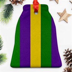 Mardi Gras Striped Pattern Ornament (bell) by dflcprints