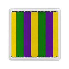 Mardi Gras Striped Pattern Memory Card Reader (square) 