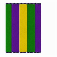 Mardi Gras Striped Pattern Large Garden Flag (two Sides) by dflcprints