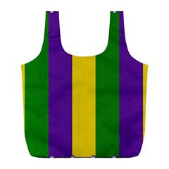 Mardi Gras Striped Pattern Full Print Recycle Bags (l)  by dflcprints