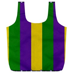 Mardi Gras Striped Pattern Full Print Recycle Bags (l)  by dflcprints