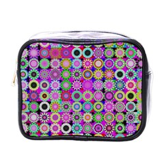 Design Circles Circular Background Mini Toiletries Bags by Nexatart