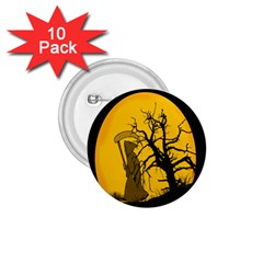 Death Haloween Background Card 1 75  Buttons (10 Pack) by Nexatart