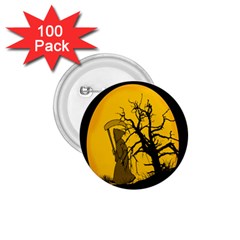 Death Haloween Background Card 1 75  Buttons (100 Pack)  by Nexatart