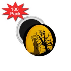 Death Haloween Background Card 1 75  Magnets (100 Pack)  by Nexatart