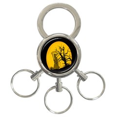 Death Haloween Background Card 3-ring Key Chains by Nexatart