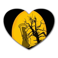 Death Haloween Background Card Heart Mousepads by Nexatart