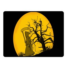 Death Haloween Background Card Double Sided Fleece Blanket (small) 