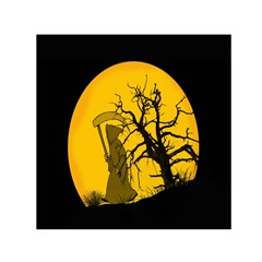 Death Haloween Background Card Small Satin Scarf (square) by Nexatart