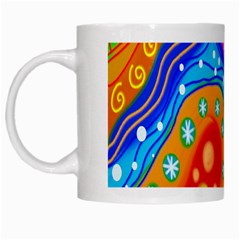 Doodle Pattern White Mugs by Nexatart