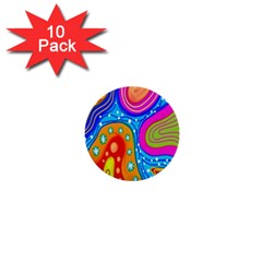 Doodle Pattern 1  Mini Buttons (10 Pack)  by Nexatart