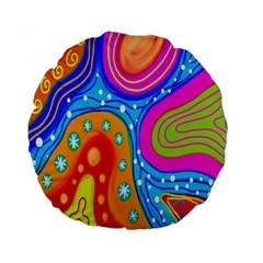 Doodle Pattern Standard 15  Premium Round Cushions by Nexatart