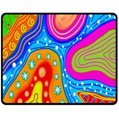 Doodle Pattern Double Sided Fleece Blanket (medium)  by Nexatart