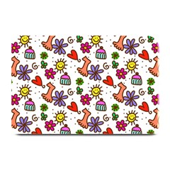 Doodle Wallpaper Plate Mats by Nexatart