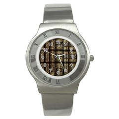 Detail Golden Gold Ornaments Stainless Steel Watch by Nexatart