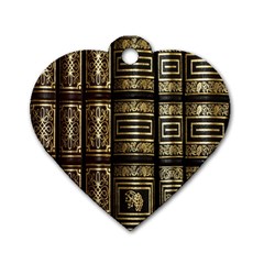 Detail Golden Gold Ornaments Dog Tag Heart (one Side) by Nexatart