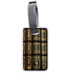 Detail Golden Gold Ornaments Luggage Tags (one Side)  by Nexatart