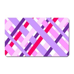 Diagonal Gingham Geometric Magnet (rectangular) by Nexatart