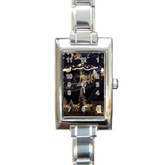 Christmas Advent Candle Arches Rectangle Italian Charm Watch by Nexatart