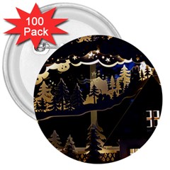 Christmas Advent Candle Arches 3  Buttons (100 Pack) 