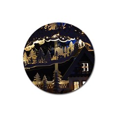 Christmas Advent Candle Arches Magnet 3  (round) by Nexatart