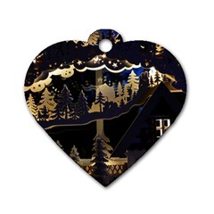 Christmas Advent Candle Arches Dog Tag Heart (one Side) by Nexatart