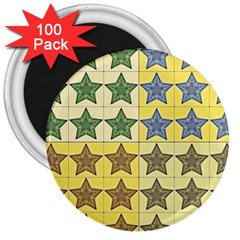 Pattern With A Stars 3  Magnets (100 Pack)