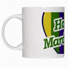 Happy Mardi Gras Logo White Mugs by dflcprints