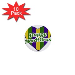 Happy Mardi Gras Logo 1  Mini Buttons (10 Pack)  by dflcprints