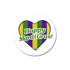 Happy Mardi Gras Logo Magnet 3  (round) by dflcprints