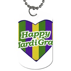 Happy Mardi Gras Logo Dog Tag (one Side) by dflcprints