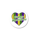 Happy Mardi Gras Logo Golf Ball Marker (4 pack) Front