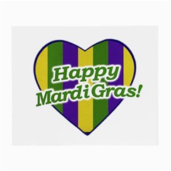 Happy Mardi Gras Logo Small Glasses Cloth by dflcprints