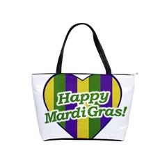 Happy Mardi Gras Logo Shoulder Handbags by dflcprints