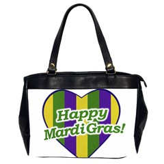 Happy Mardi Gras Logo Office Handbags (2 Sides)  by dflcprints