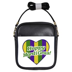 Happy Mardi Gras Logo Girls Sling Bags by dflcprints