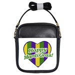 Happy Mardi Gras Logo Girls Sling Bags Front