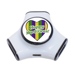 Happy Mardi Gras Logo 3-port Usb Hub by dflcprints