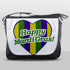 Happy Mardi Gras Logo Messenger Bags by dflcprints