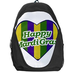 Happy Mardi Gras Logo Backpack Bag by dflcprints