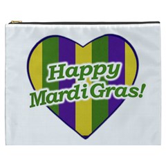 Happy Mardi Gras Logo Cosmetic Bag (xxxl)  by dflcprints