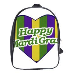 Happy Mardi Gras Logo School Bags (xl)  by dflcprints