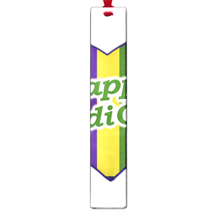 Happy Mardi Gras Logo Large Book Marks