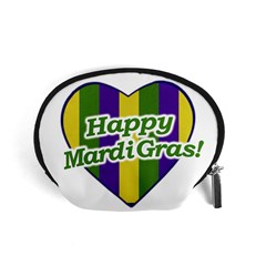 Happy Mardi Gras Logo Accessory Pouches (small)  by dflcprints