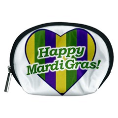 Happy Mardi Gras Logo Accessory Pouches (medium)  by dflcprints