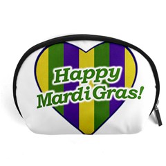 Happy Mardi Gras Logo Accessory Pouches (large)  by dflcprints