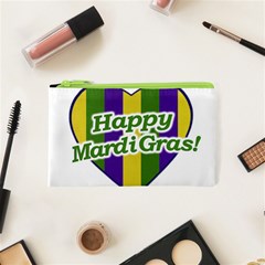 Happy Mardi Gras Logo Cosmetic Bag (xs) by dflcprints