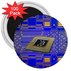 Processor Cpu Board Circuits 3  Magnets (100 Pack)