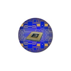 Processor Cpu Board Circuits Golf Ball Marker (10 Pack) by Nexatart