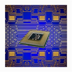 Processor Cpu Board Circuits Medium Glasses Cloth by Nexatart